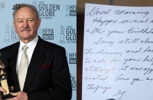 Τζιν Χάκμαν: «Καλημέρα όμορφο κορίτσι» - Στο «φως» συγκινητικές χειρόγραφες σημειώσεις προς τη σύζυγό του