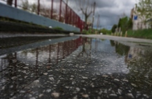 βροχη, ουρανος, πεζοδρομιο, συννεφα