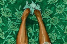 Στέλλα Καπεζάνου, «Desert island» από την έκθεση «Emerald Paintings» στην Γκαλερί Σκουφά