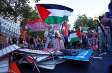 Διαδηλώσεις υπέρ της Παλαιστίνης διέκοψαν τον τερματισμό διάσημου ποδηλατικού αγώνα στην Ισπανία