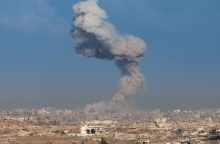 Γάζα, εκρηξη, καπνος, σπιτια