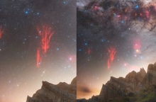 Ένα σπάνιο φαινόμενο στον ουρανό της Νέας Ζηλανδίας: Φωτογράφοι κατέγραψαν τις «κόκκινες αστραπές»