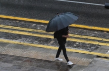 Καιρός, περαστικοι, βροχη