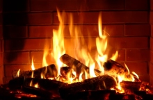 τζάκι, φωτια