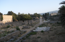 Κιονοστοιχία Ξυστού Δυτικού Γυμνασίου μετά τον σεισμό 2017