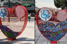 Οι μεταλλικές καρδιές του Δήμου Αλίμου γεμίζουν με πλαστικά καπάκια