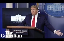 Trump plays campaign-style video attacking press at White House briefing