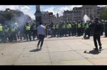 London Today: Trafalgar Square Clashes Flash Grenades and Projectiles | June 13TH