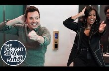 Michelle Obama and Jimmy Fallon Surprise People in 30 Rock Elevators
