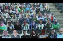 Germany: Cardboard fans fill Gladbach stadium ahead of closed-door match