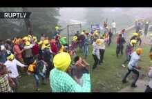 Festive fighting: Indian village celebrates traditional holiday with a good brawl