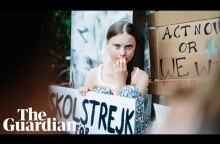 Greta Thunberg joins hundreds of teenagers in climate protest in New York
