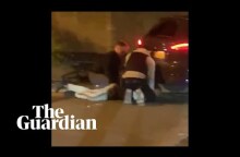 Footage shows black man being kneed in the face by police during stop and search