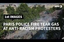 Police fire tear gas, block exit at anti-racism demonstration in Paris | AFP