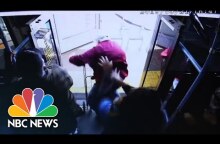 Video Shows Moment Woman Pushes Elderly Man Off Las Vegas Bus | NBC News