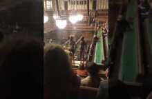 Protestors strip naked in the House of Commons during Brexit debate