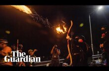 Hong Kong protesters shoot arrows at police during clashes at Chinese University