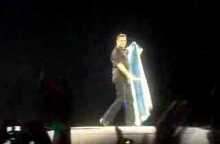 George Michael in athens (with greek flag)