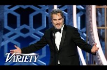 Joaquin Phoenix Drops F-Bombs in 'Joker' Speech at the Golden Globes