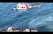 People stranded on rocks rescued by Turkish coastguards