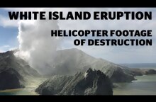 White Island eruption - Helicopter footage of destruction | nzherald.co.nz