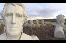 Abandoned president head statues
