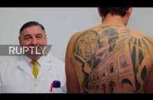 Cancer survivor gets massive tattoo of doctor who cured him