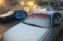 Έπεσαν τα πρώτα χιόνια στη Θεσσαλονίκη