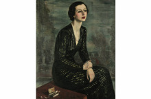 Γιάννης Μόραλης, Προσωπογραφία Ιωάννας Ν. Λούρου, Λάδι σε μουσαμά, Κληροδότημα Ιωάννας Ν. Λούρου