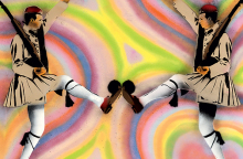 Με ελληνική σφραγίδα. Έργο του J. Lio από την έκθεση "Urban art" (2009)