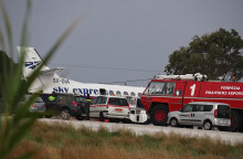 Το αεροσκάφος της Sky Express έπειτα από μια «τρελή» πτήση στη Ρόδο στις 2/2/2015  