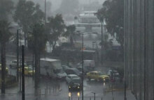 Χαλάζι στον Πειραιά