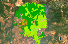 Χαρτογράφηση της φωτιάς στην Εύβοια