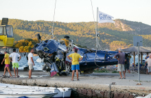 Πτώση ελικοπτέρου στον Πόρο