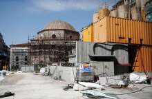 ΘΕΣΣΑΛΟΝΙΚΗ ΜΕΤΡΟ ΘΕΣΣΑΛΟΝΙΚΗΣ ΕΡΓΑΣΙΕΣ ΣΤΑΘΜΟΣ ΒΕΝΙΖΕΛΟΥ ΕΡΓΑΤΕΣ ΑΡΧΑΙΑ