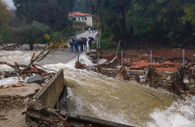 Καταστροφικές πλημμύρες στη Θάσο