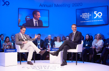 Ο Κυριάκος Μητσοτάκης στο Νταβός