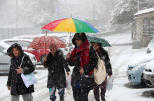 Χιόνια στα προάστια της Θεσσαλονίκης