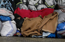 Άστεγος στην Αθήνα