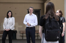 Ο Κυριάκος Μητσοτάκης στο 7ο Γυμνάσιο Αθηνών