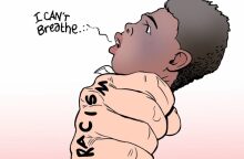 Σκίτσο για τη δολοφονία του αφροαμερικανού Τζορτζ Φλόιντ