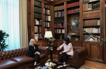 Συνάντηση της Προέδρου της Δημοκρατίας Κατερίνας Σακελλαροπούλου, με την Πρόεδρος του Κινήματος Αλλαγής Φώφη Γεννηματά 