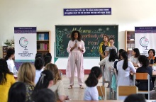 Μισέλ Ομπάμα κατά τη διάρκεια ομιλίας 