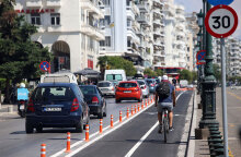 Ο νέος ποδηλατόδρομος στη λεωφόρο Νίκης στη Θεσσαλονίκη