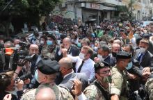 Ο Εμανουέλ Μακρόν στη Βηρυτό 