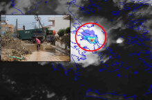 Δορυφόρος κατέγραψε την κακοκαιρία στην Εύβοια