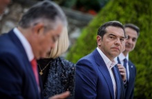 Στιγμιότυπο από την δεξίωση για την 46η επέτειο από την αποκατάσταση της Δημοκρατίας στην χώρα,μετά τον τερματισμό της επτάχρονης δικτατορίας