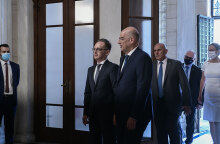 O υπουργός Εξωτερικών Νίκος Δένδιας με τον Γερμανό ομόλογό του, Χάικο Μάας