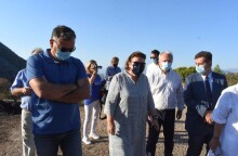 Η υπουργός πολιτισμού, Λίνα Μενδώνη, στις Μυκήνες