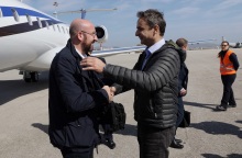 Ο Κυριάκος Μητσοτάκης με τον Σαρλ Μισέλ 